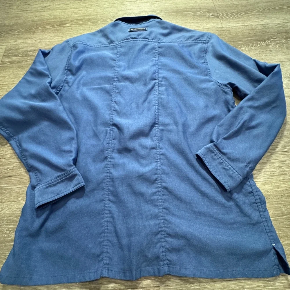 ExOfficio Shirt Mens L Blue Vented Outdoor Performance Fishing Gorpcore River